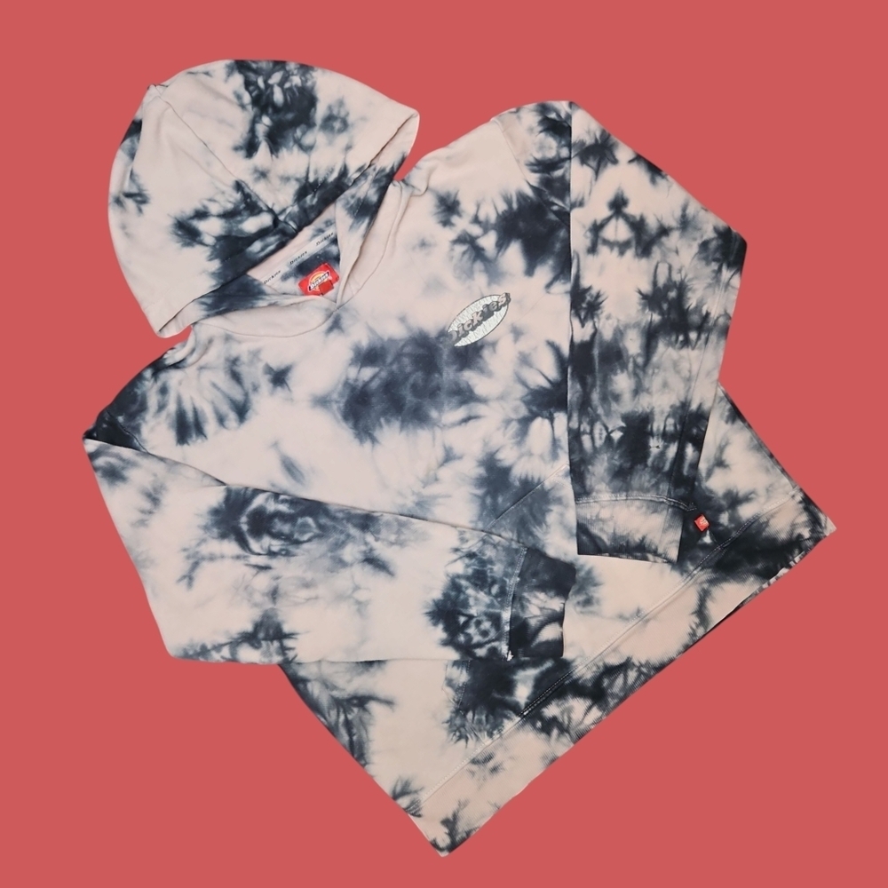 Dickies Tie-Dye Hoodie Pink Black Large